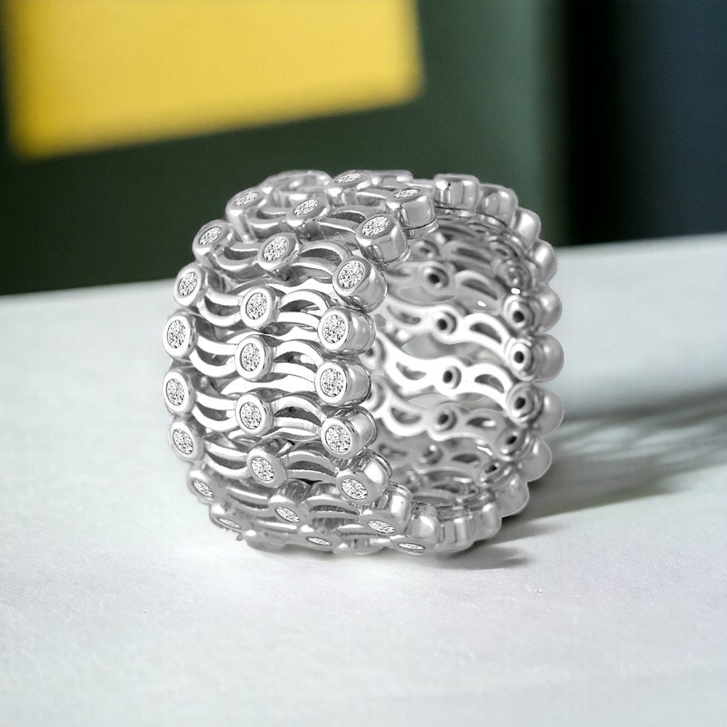Sterling Silver Bracelet Cum Ring For Women & Girls
